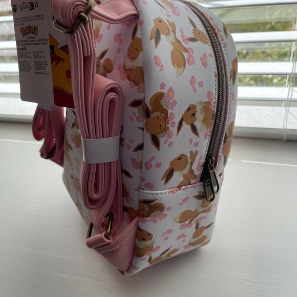 Loungefly Pokemon Eevee Sakura Mini Backpack and Cardholder Set - Picture 9 of 16